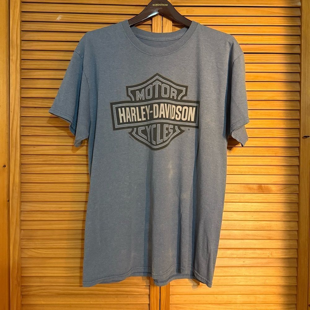 Harley-Davidson 2017 light blue Silverton CO Logo Tee large
